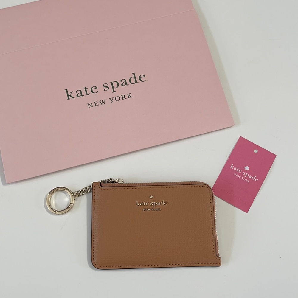 🆕 KATE SPADE Darcy Medium Zip Cardholder w/ Keychain